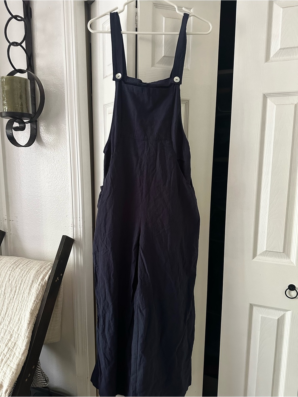 Cupshe Navy Wide-Leg Overalls